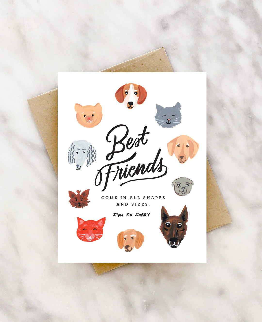 2021 Co. Cards Best friends come in all shapes and sizes pet sympathy card