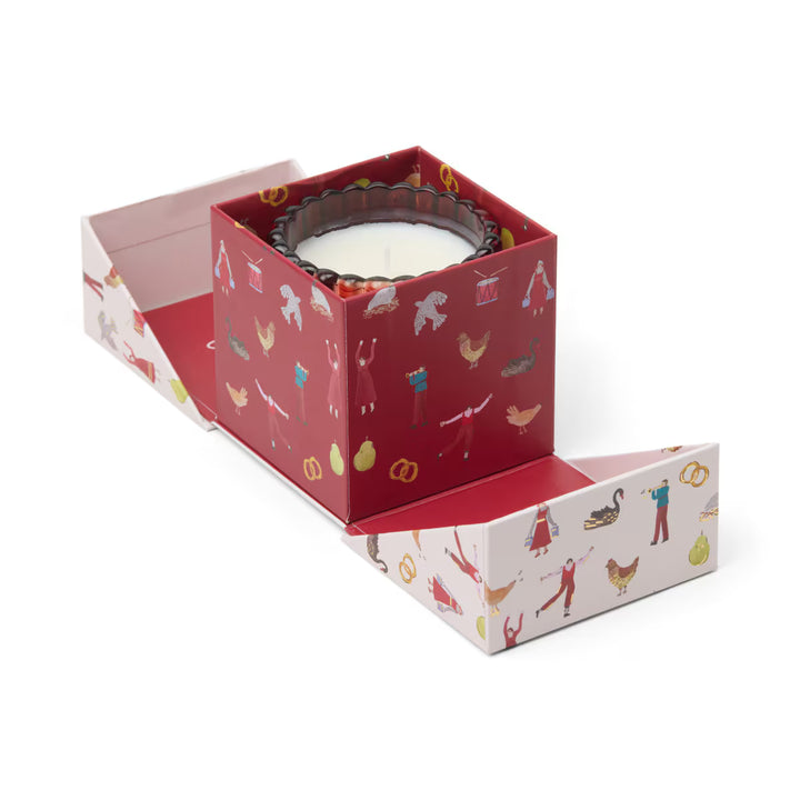 Cypress & Fir 4.5 Oz Boxed Ribbed Candle - Red Mercury, Winter Berry