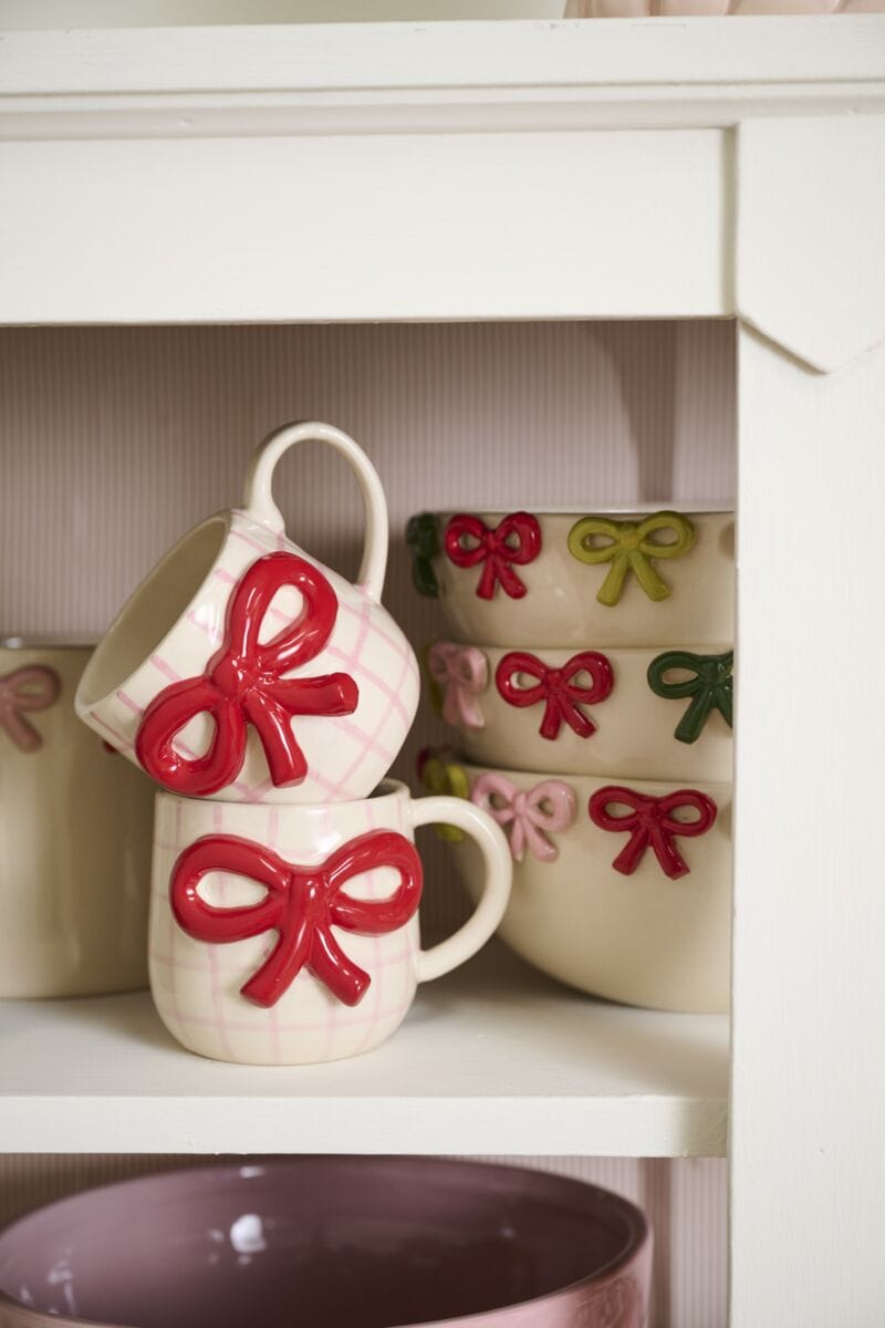 Accent Decor Mug Red Bow Mug