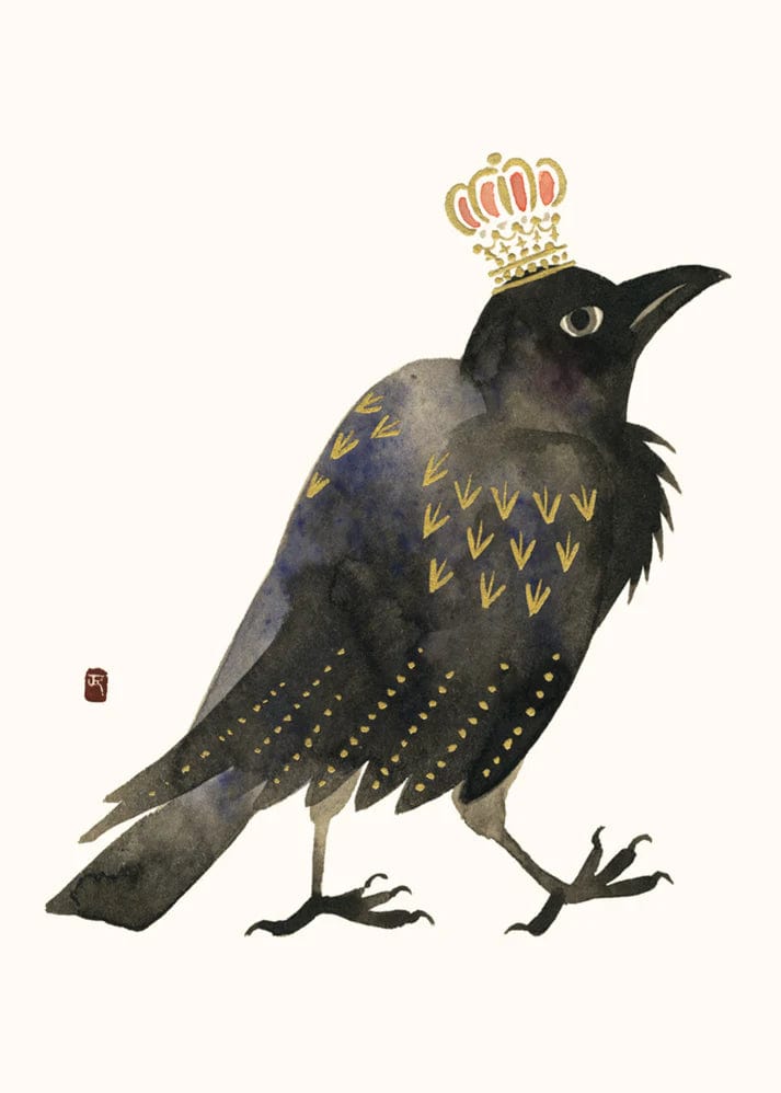 Allport Card Golden Crow Birthday Card