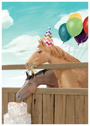 Allport Card Two Horses Birthday Card