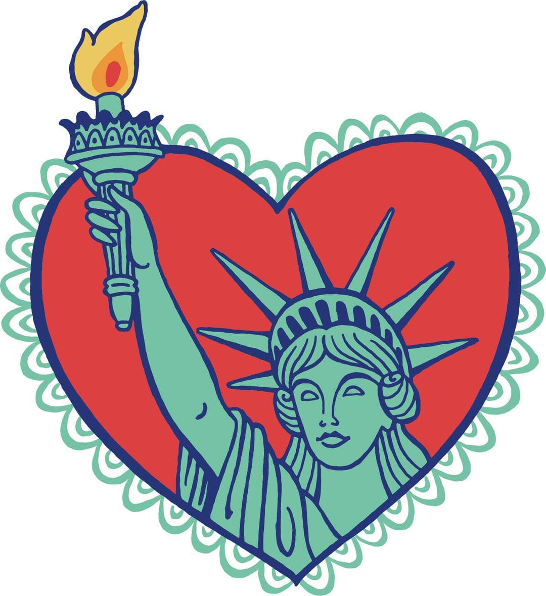 Anagram Press Cards Lady Liberty Sticker