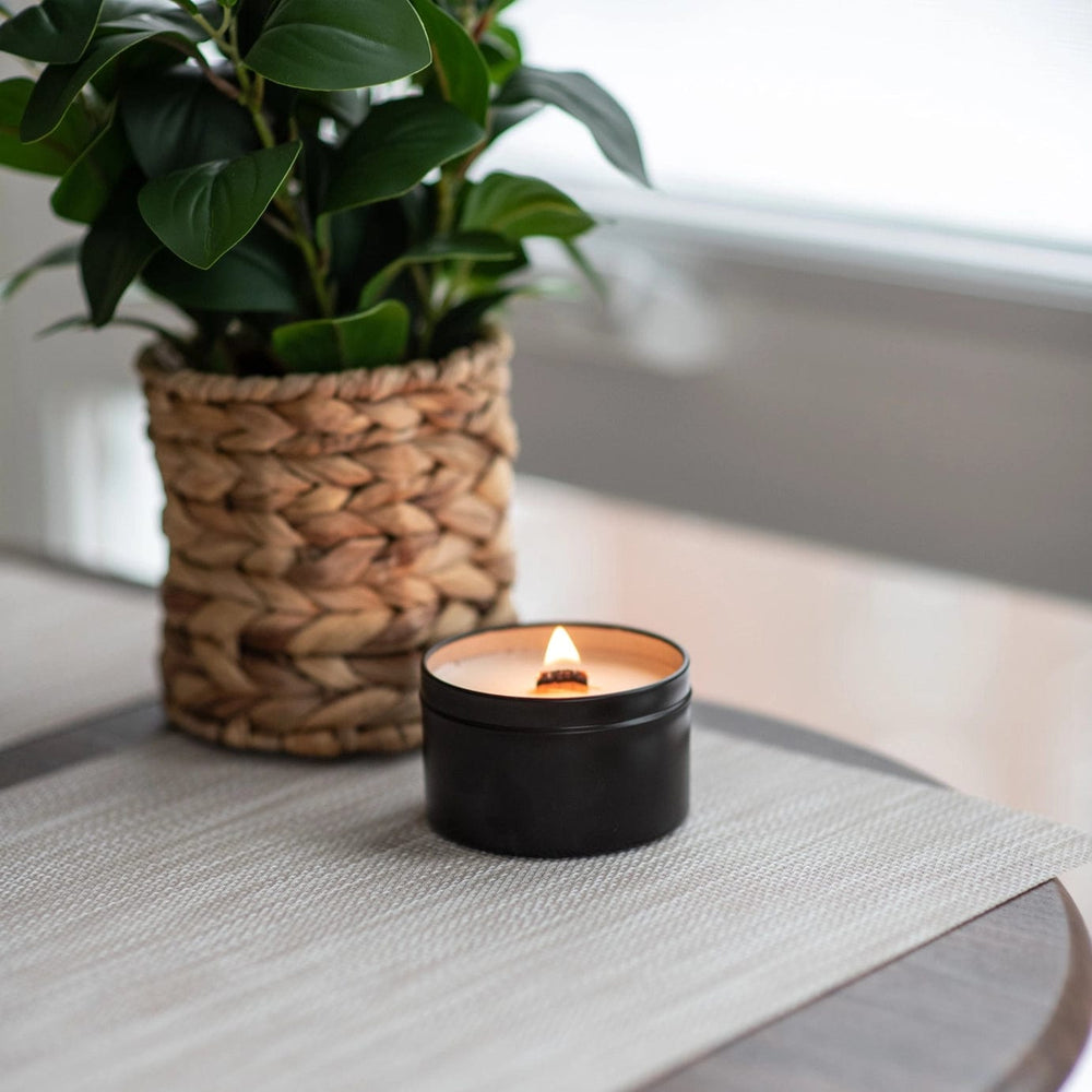 Anchored Northwest Candle Date Night Wood Wick Black Soy Candle
