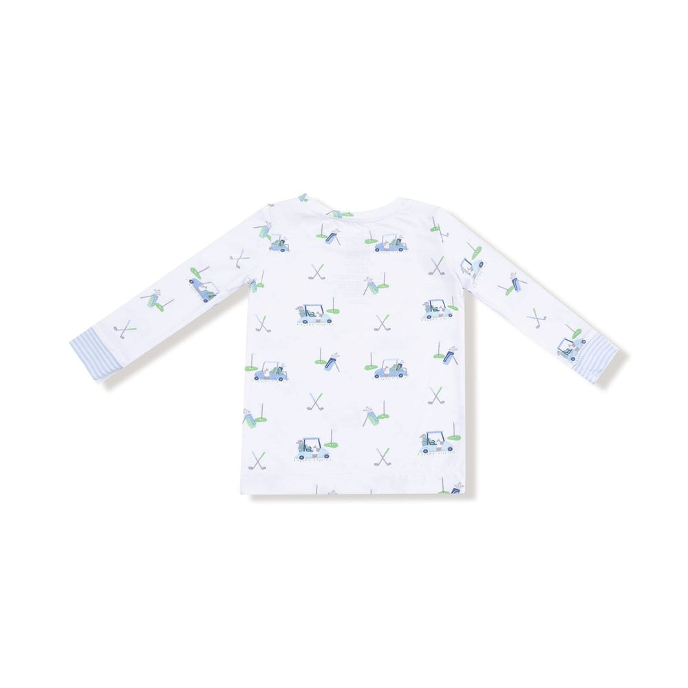 Angel Dear Baby Baby Golf Carts - Blue - Long Sleeve Loungewear Set