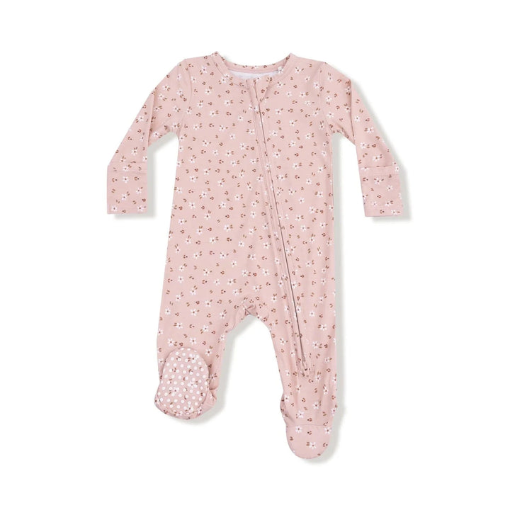 Angel Dear Baby Carrie Floral Pink - 2 Way Zipper Footie