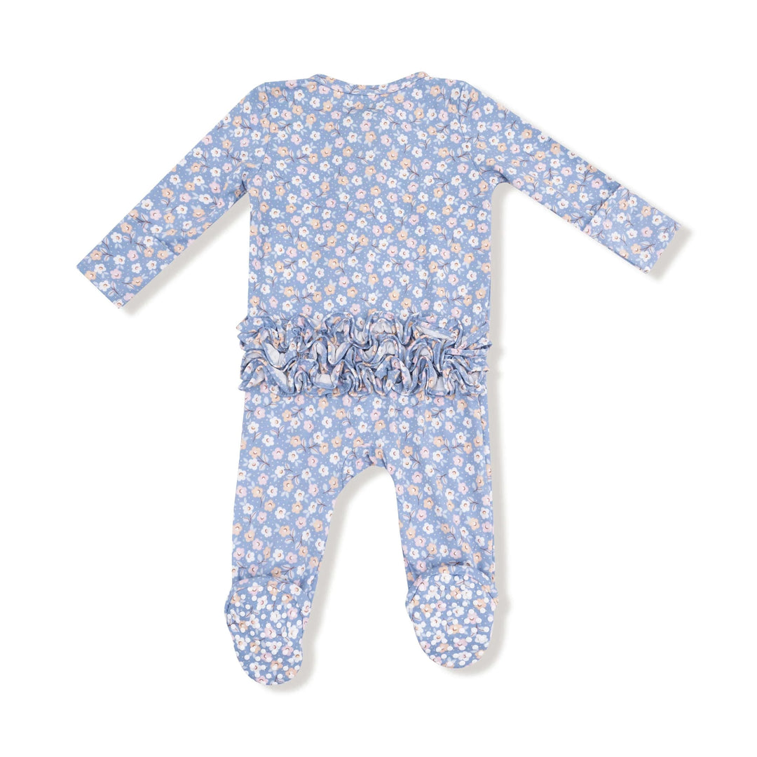 Angel Dear Baby Country Calico - 2 Way Zipper Ruffle Back Footie