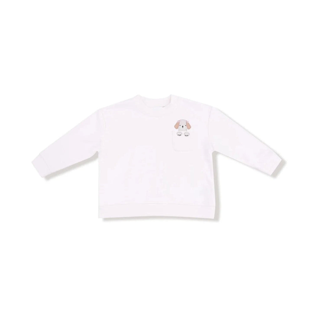 Angel Dear Baby Drop Sleeve Sweatshirt and Jogger - Best Friend Dogs - Pink