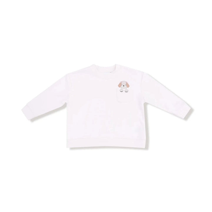 Angel Dear Baby Drop Sleeve Sweatshirt and Jogger - Best Friend Dogs - Pink