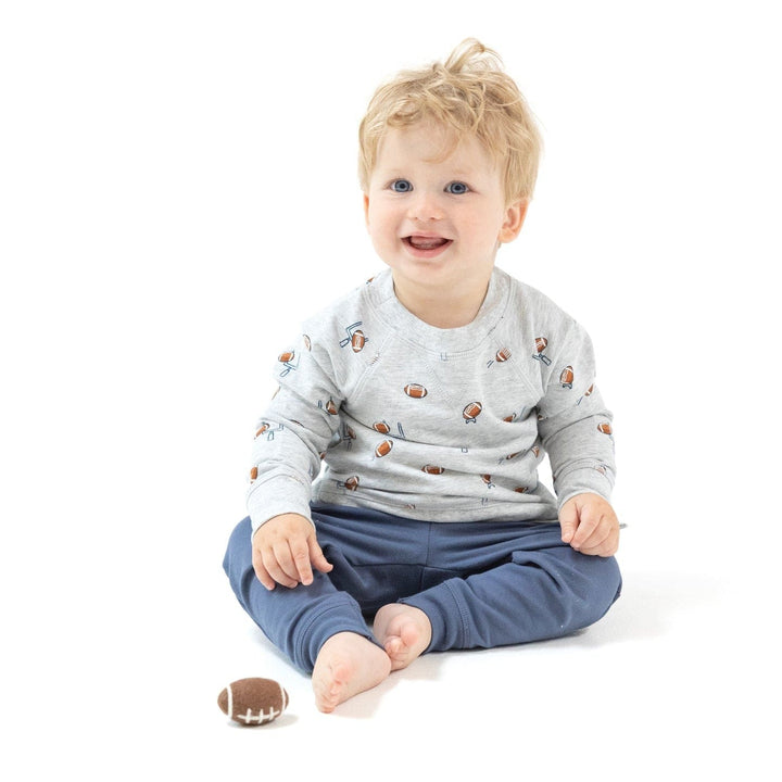 Angel Dear Baby Football Field Goal - Raglan Sweatshirt and Jogger Set