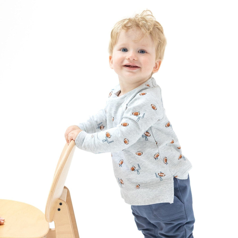 Angel Dear Baby Football Field Goal - Raglan Sweatshirt and Jogger Set