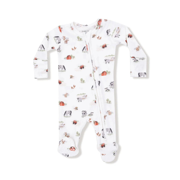 Angel Dear Baby Little Farm - 2 Way Zipper Footie