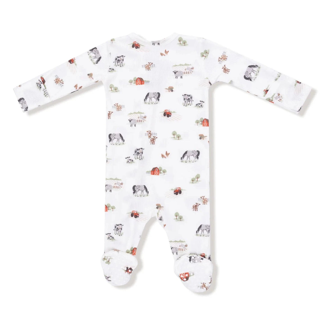 Angel Dear Baby Little Farm - 2 Way Zipper Footie