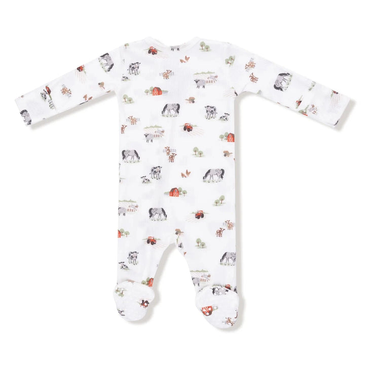 Angel Dear Baby Little Farm - 2 Way Zipper Footie