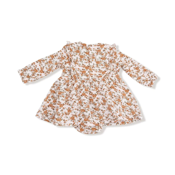 Angel Dear Baby Prairie Calico - Ruffle Long Sleeve Bubble with Skirt