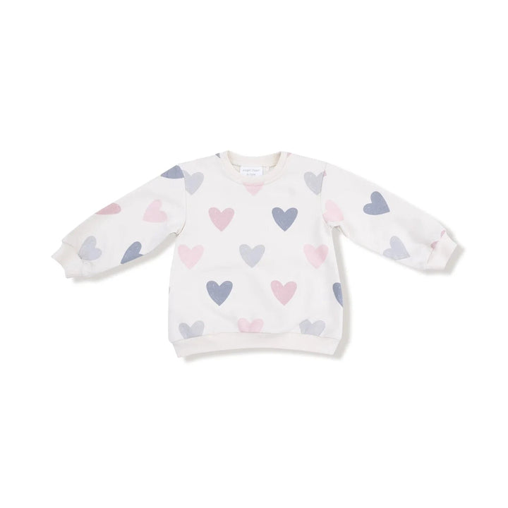 Angel Dear Baby Puffy Long Sleeve Oversized Sweatshirt + Legging - Hearts