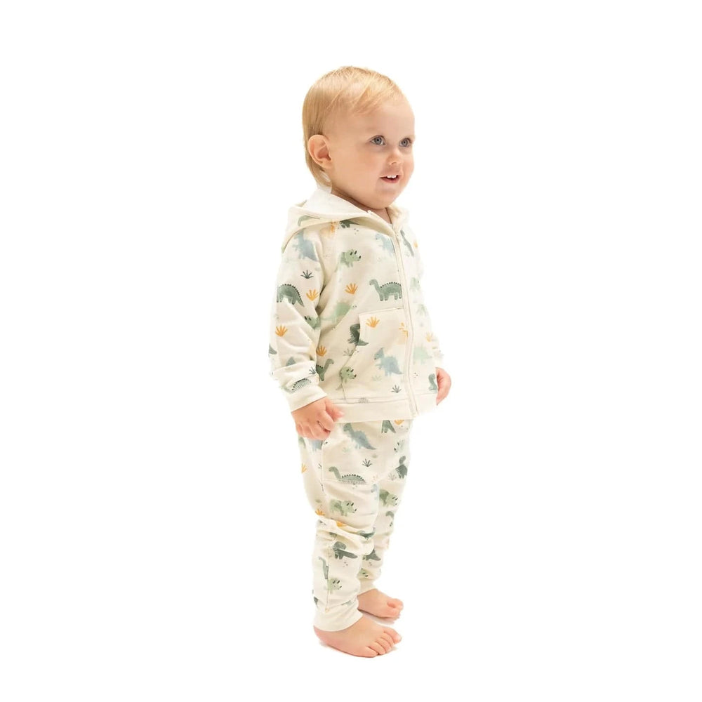 Angel Dear Baby Soft Dinos - Green - Zip Hoodie and Jogger Set