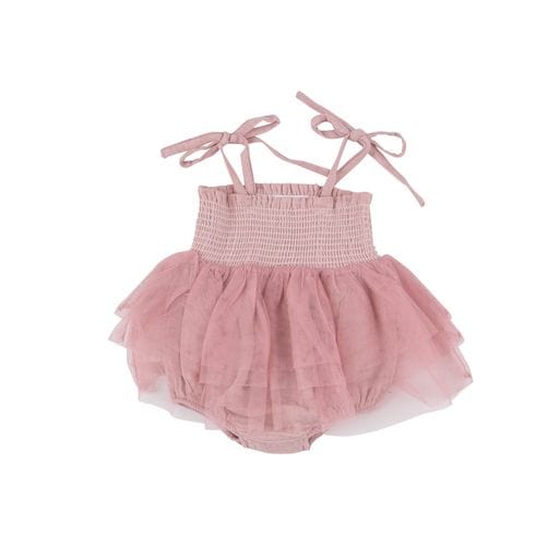Angel Dear Baby & Toddler Dresses 0-6m Dusty Pink Solid Muslin Tutu Bubble