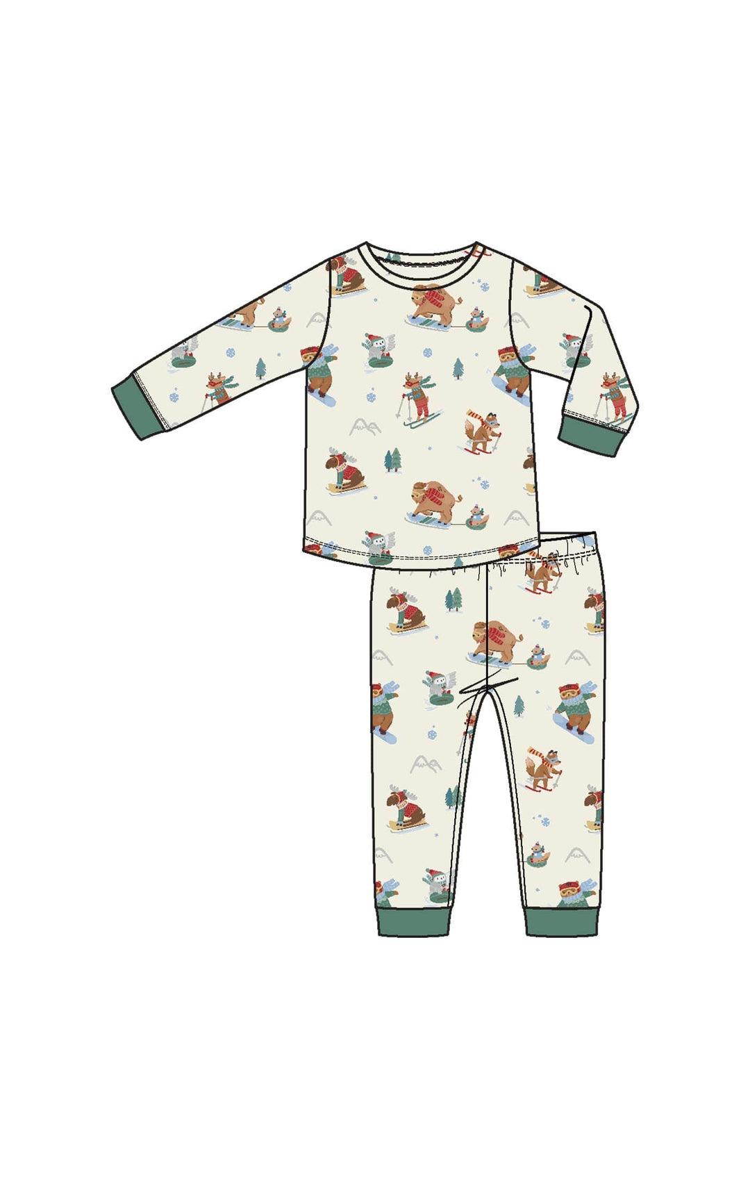 Angel Dear Baby Winter Animal Sports - L/s Loungewear Set