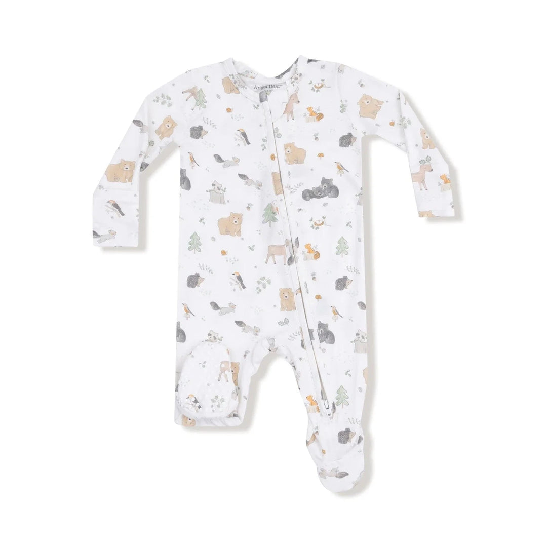 Angel Dear Baby Woodland Babies - 2 Way Zipper Footie