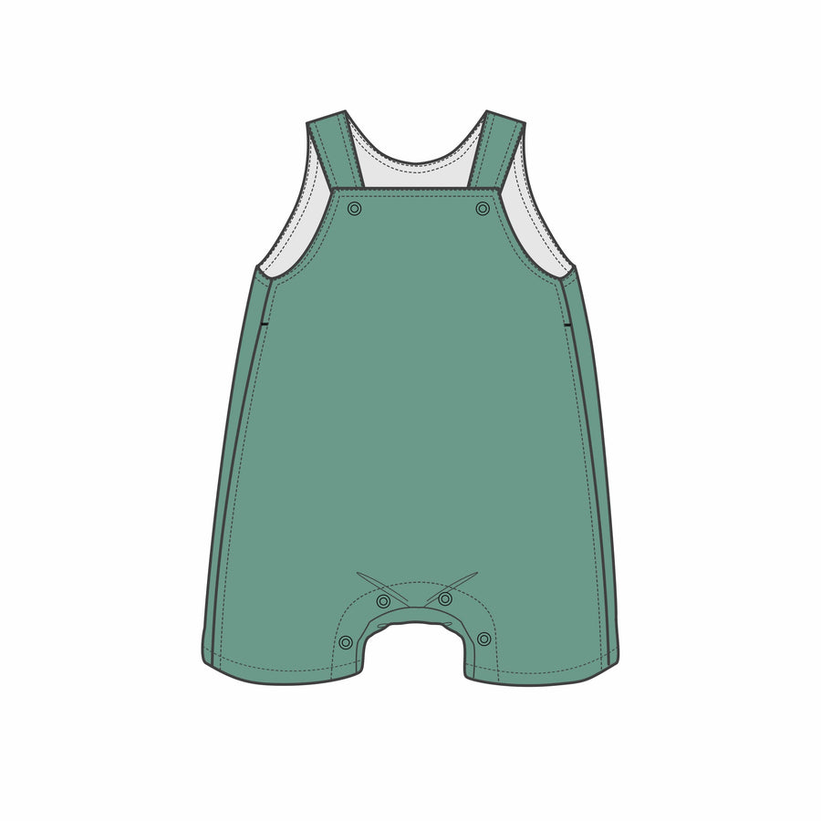 Angel Dear Jumpsuits & Rompers 0-3m Malachite Green Solid Overall Shortie