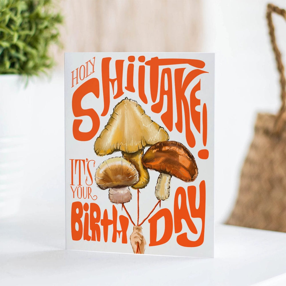 Antiquaria Holy Shiitake Birthday Greeting Card
