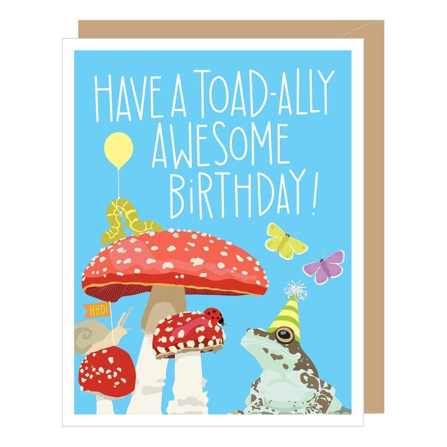 Apartment 2 Cards Card Toad and Mushroom Birthday Card