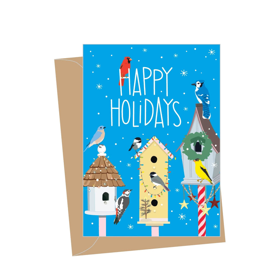 Apartment 2 Cards Enclosure Card Mini Holiday Birdhouses, Folded Enclosure Card