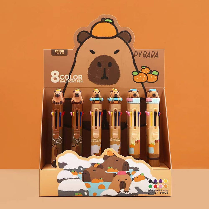 BCmini Capybara 8-Color Retractable Ball Pen
