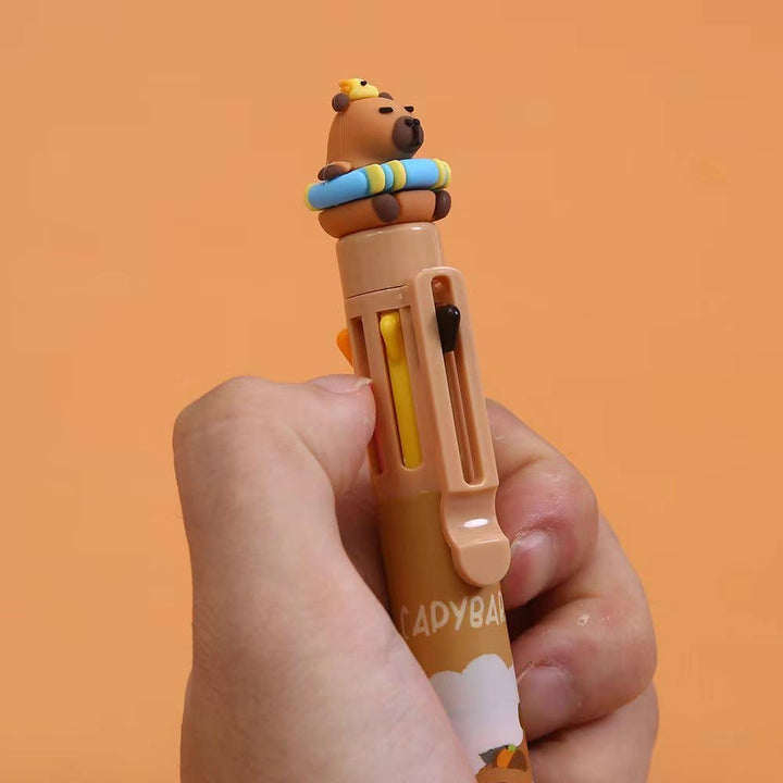 BCmini Capybara 8-Color Retractable Ball Pen