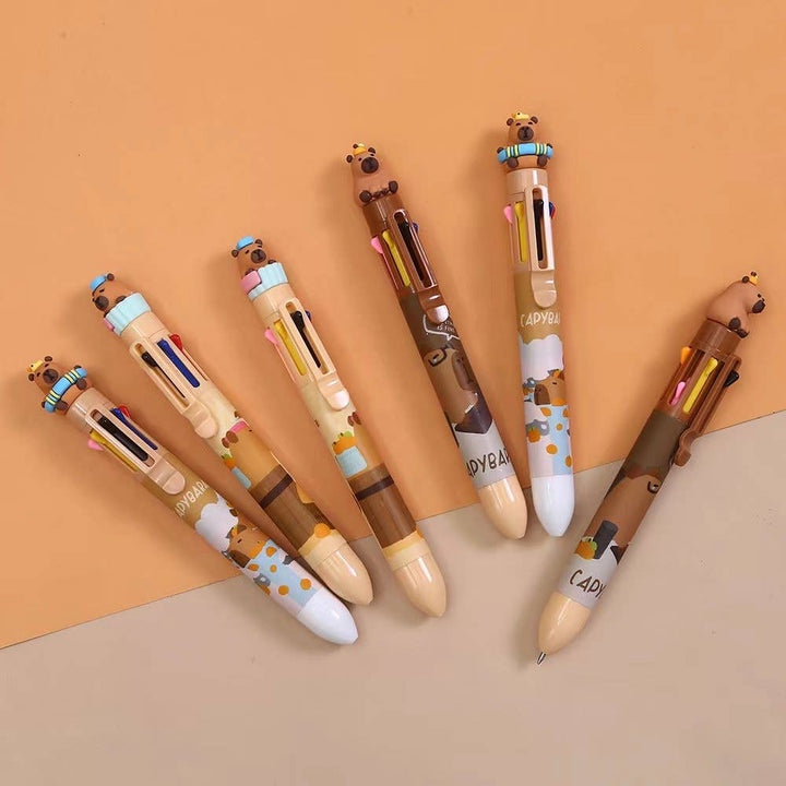 BCmini Capybara 8-Color Retractable Ball Pen