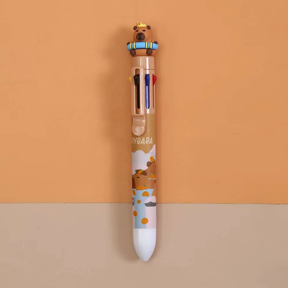 BCmini Capybara 8-Color Retractable Ball Pen