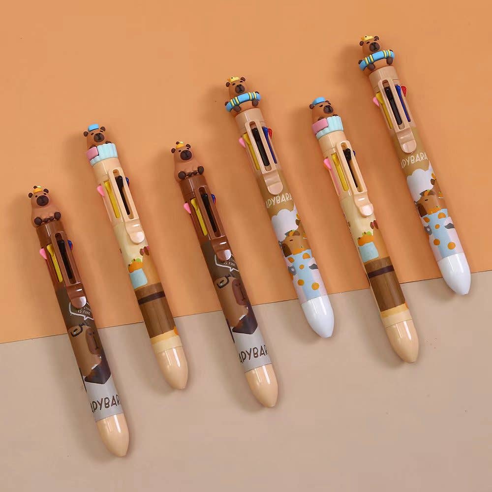 BCmini Capybara 8-Color Retractable Ball Pen