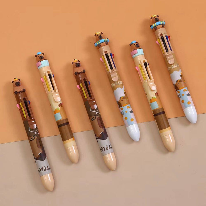 BCmini Capybara 8-Color Retractable Ball Pen