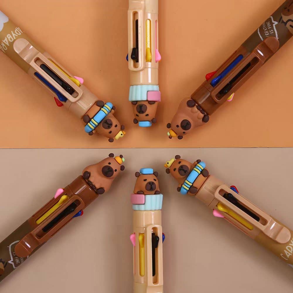 BCmini Capybara 8-Color Retractable Ball Pen