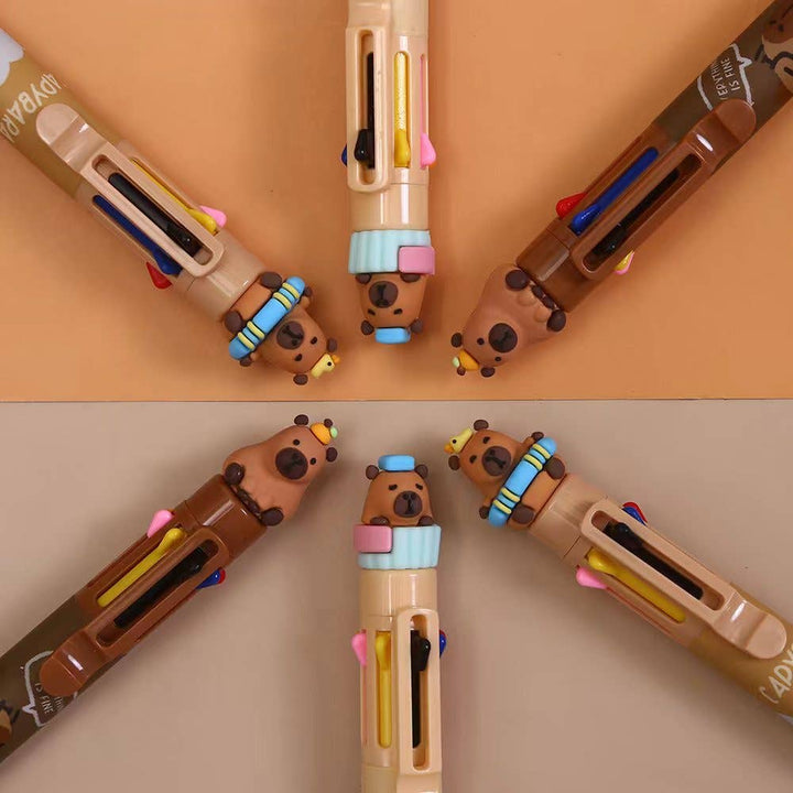 BCmini Capybara 8-Color Retractable Ball Pen