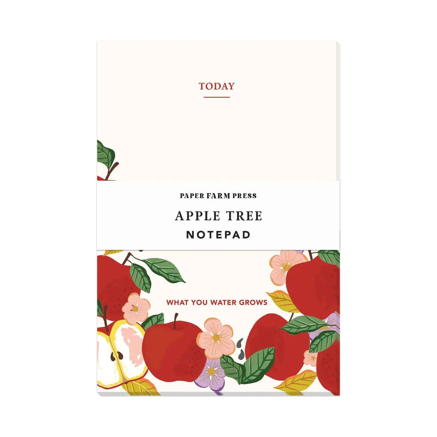 Paper Farm Press Notepad "What You Water Grows" Apple Tree Notepad