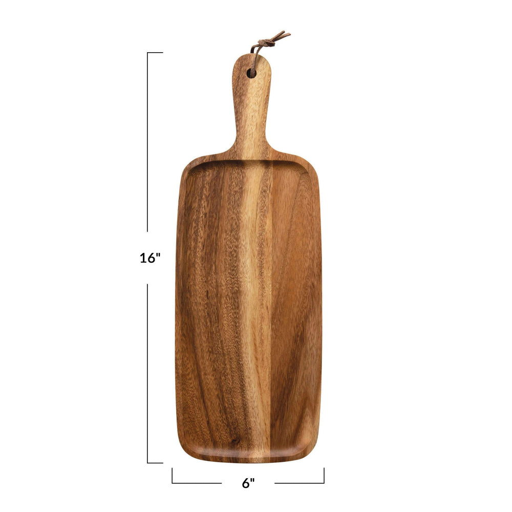 Bloomingville Cheese Board Suar Wood Serving Board with Handle