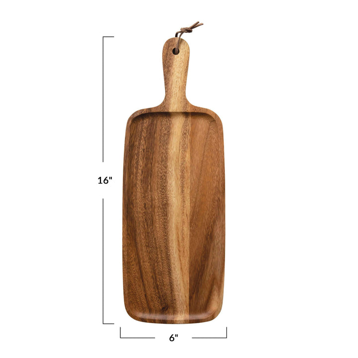 Bloomingville Cheese Board Suar Wood Serving Board with Handle