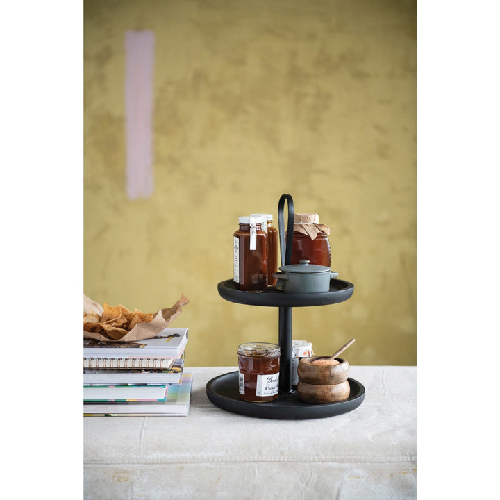 Bloomingville Serving Trays Mango Wood Tray with 3 Bowls and Spoons