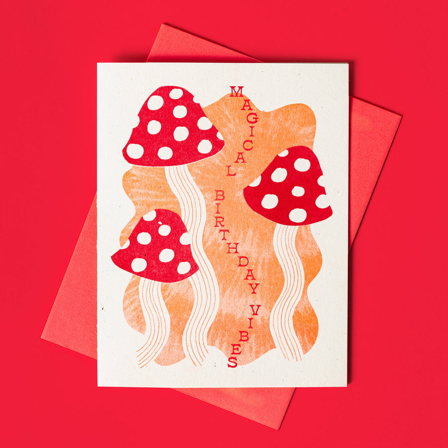 Bromstad Printing Co. Card Magical Birthday Vibes - Risograph Card