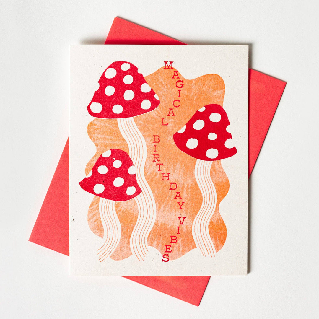 Bromstad Printing Co. Card Magical Birthday Vibes - Risograph Card