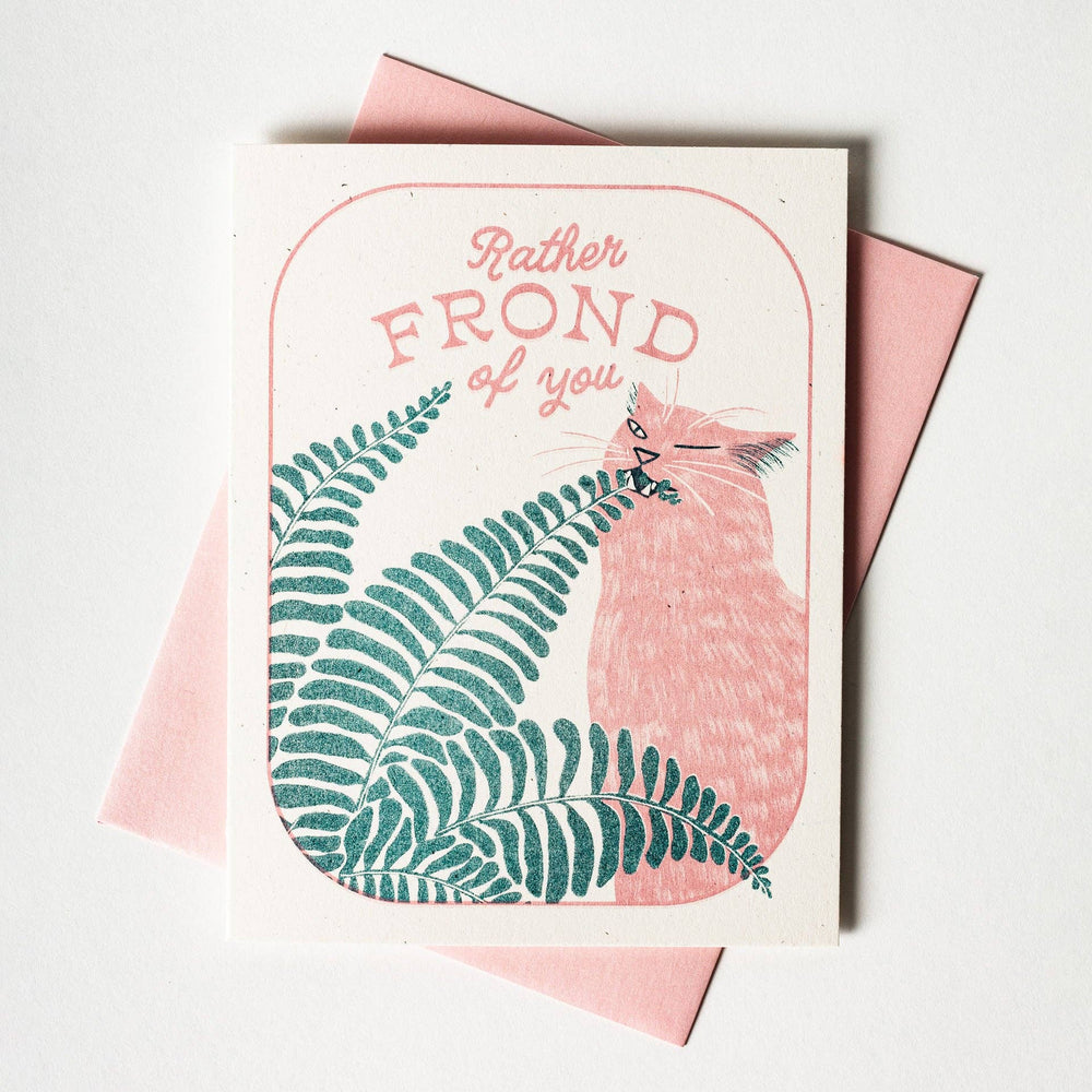 Bromstad Printing Co. Card Rather Frond of You - Risograph Greeting Card