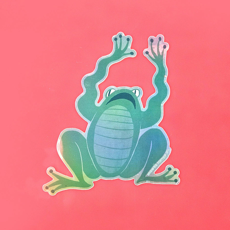Bromstad Printing Co. Cards Panic Frog - Holographic Sticker