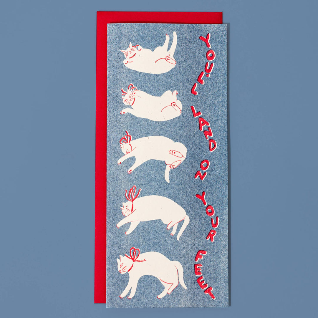 Bromstad Printing Co. Cards You'll Land on Your Feet - Risograph Greeting Card