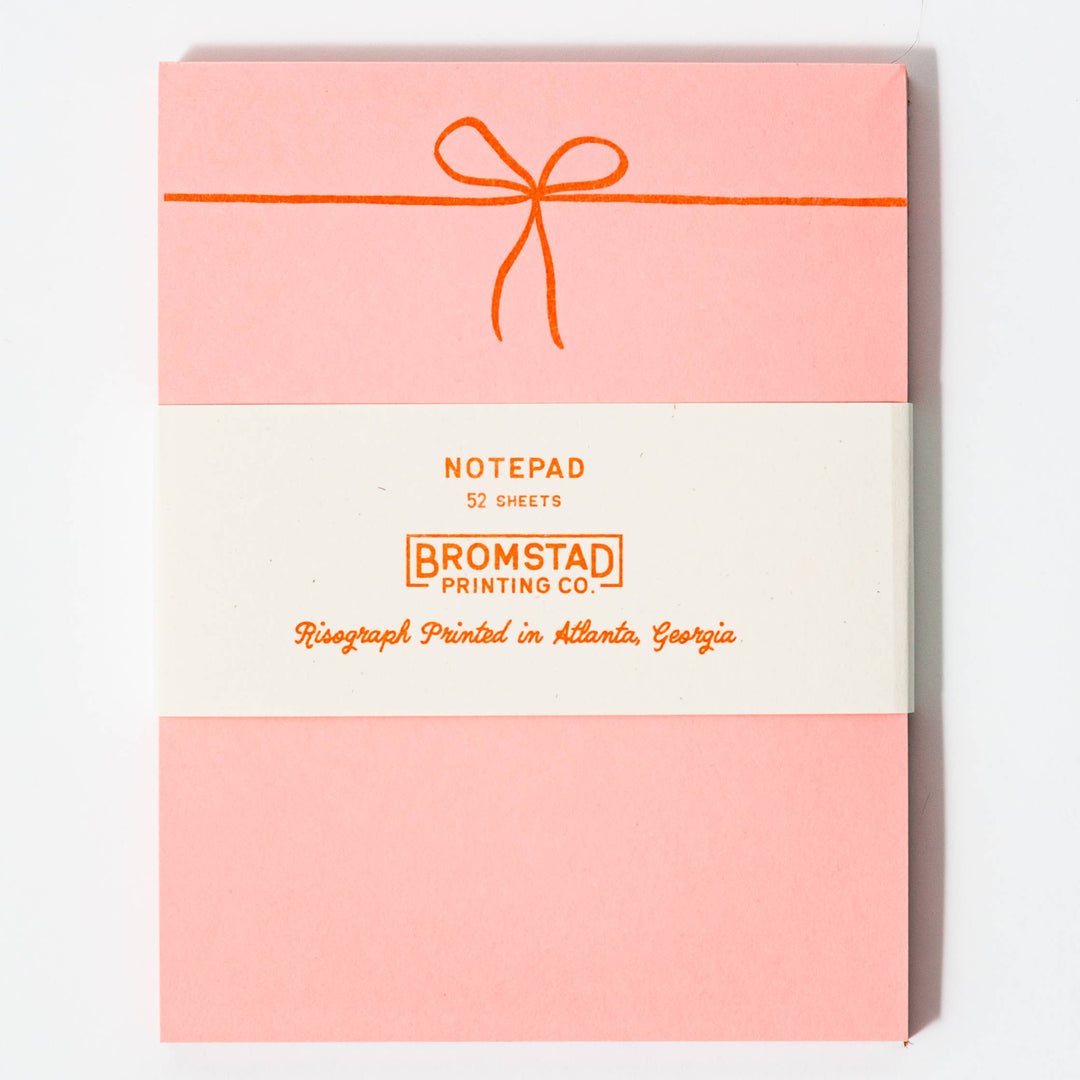 Bromstad Printing Co. Notepad Bow - Risograph A2 Notepad