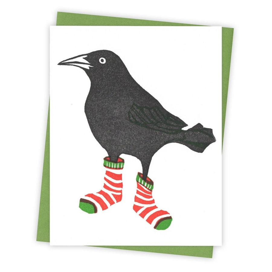 Burdock & Bramble Card Elf Socks Grackle Card