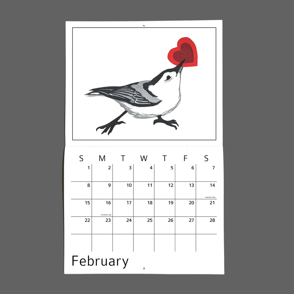 Burdock & Bramble Paper Twelve Birds in the Neighborhood for 2026 Calendar