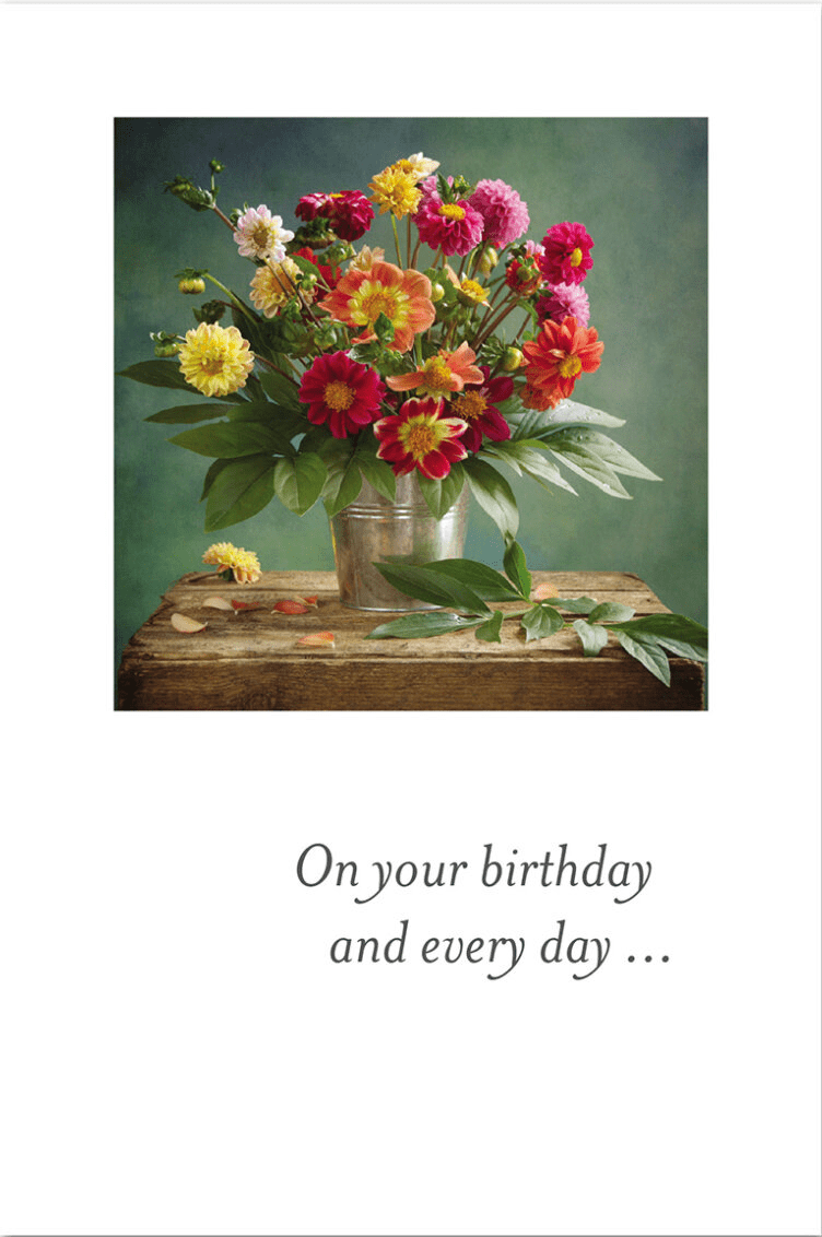 Cardthartic Card Flowers Being Arranged Birthday Card