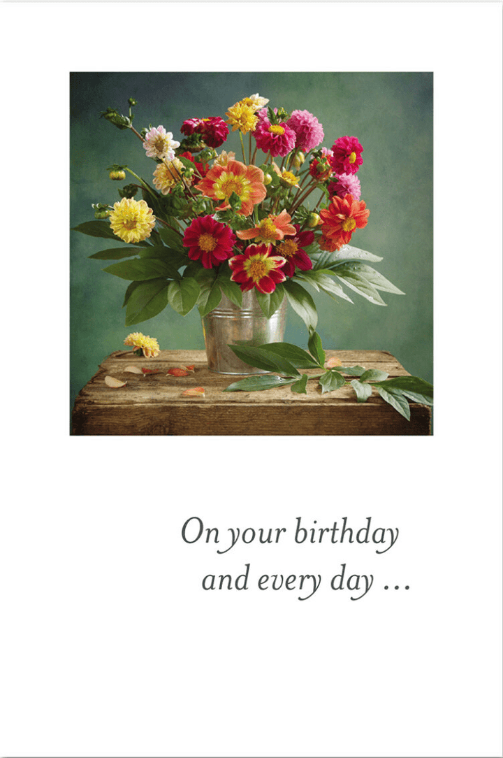 Cardthartic Card Flowers Being Arranged Birthday Card