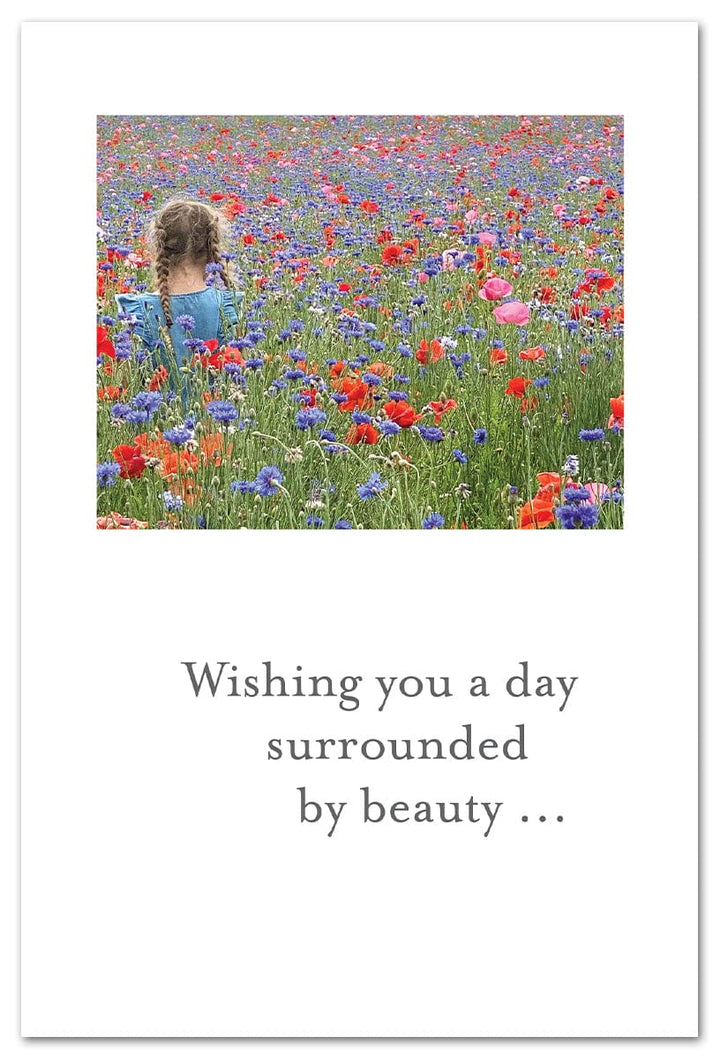 Cardthartic Cards Girl in Poppy Field Birthday Card